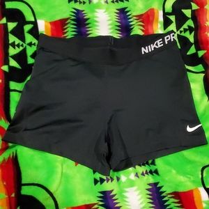 Nike pro black spandex shorts